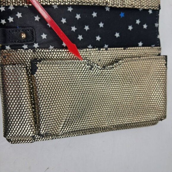 Juicy Couture Tech Wallet Wristlet Black Gold Leather - Picture 15 of 16